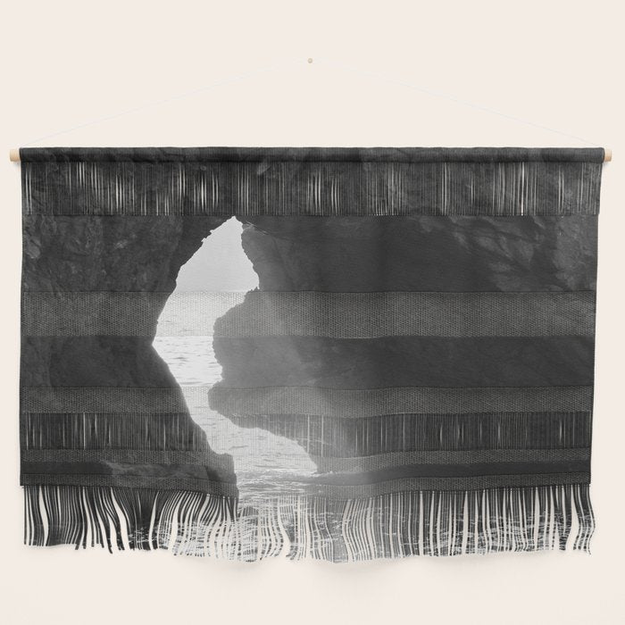 Sunrays Through The Arch. Del Medio Beach. At Sunrise. Bw Wall Hanging Gallery Image 1