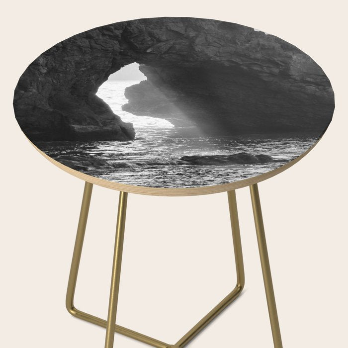 Sunrays Through The Arch. Del Medio Beach. At Sunrise. Bw Side Table Gallery Image 2