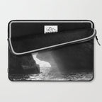Sunrays Through The Arch. Del Medio Beach. At Sunrise. Bw Laptop Sleeve Gallery Image 2