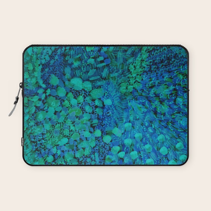 Peacock Watercolor Painting Laptop Sleeve Gallery Image 1