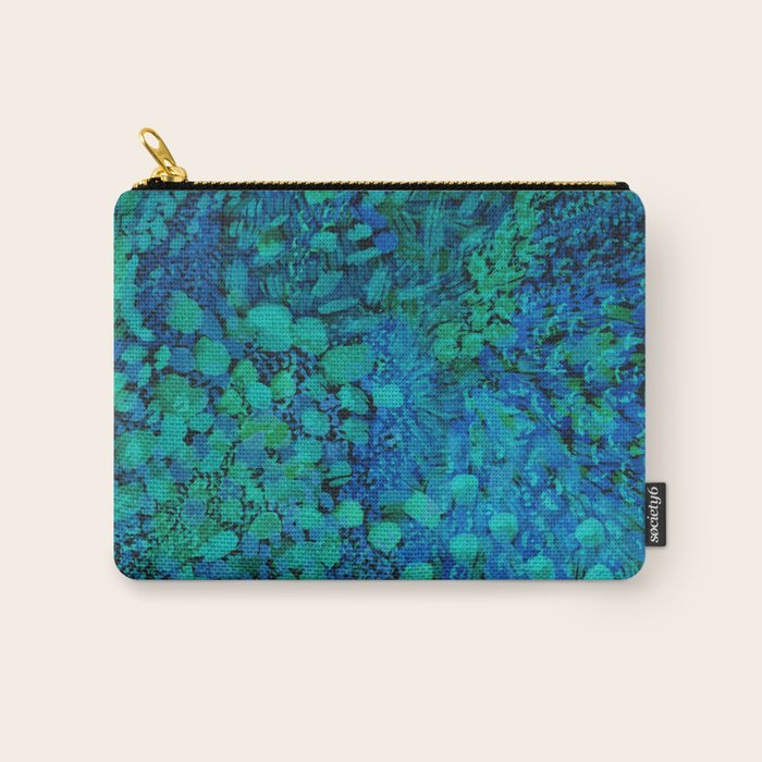 Peacock Watercolor Painting Carry All Pouch Gallery Image 1