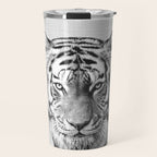 Tiger - Black & White Travel Mug Gallery Image 1