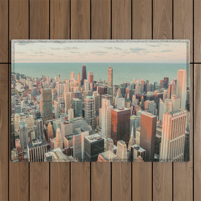 CHICAGO SKYSCRAPERS Outdoor Rug Gallery Image 1