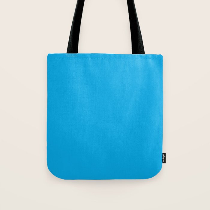 Vivid Blue Solid Accent Color Tote Bag Gallery Image 1