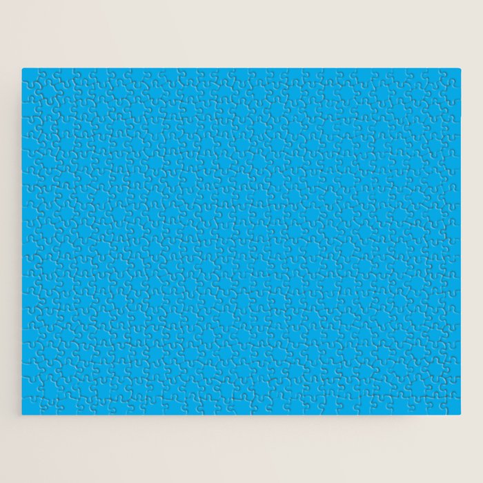 Vivid Blue Solid Accent Color Jigsaw Puzzle Gallery Image 1