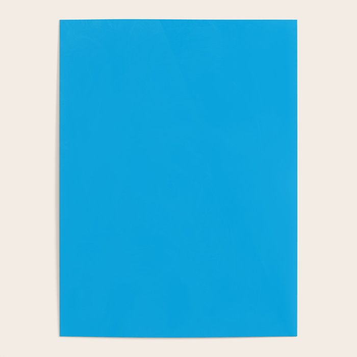 Vivid Blue Solid Accent Color Poster Gallery Image 4