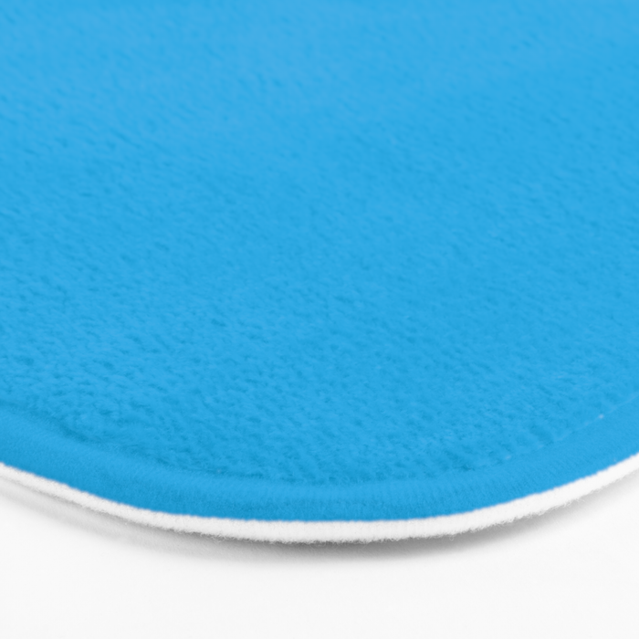 Vivid Blue Solid Accent Color Bath Mat Gallery Image 3