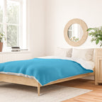 Vivid Blue Solid Accent Color Duvet Cover Gallery Image 2