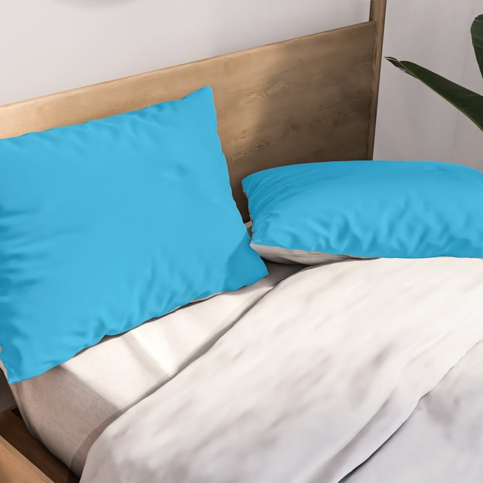 Vivid Blue Solid Accent Color Pillow Sham Gallery Image 2