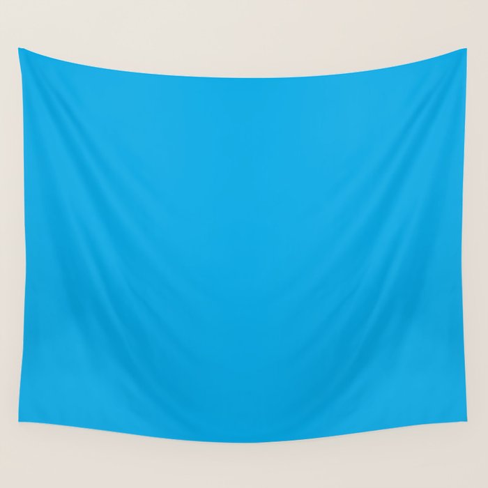 Vivid Blue Solid Accent Color Wall Tapestry Gallery Image 4