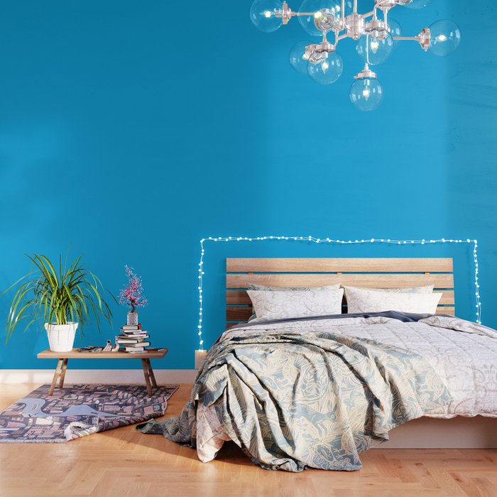 Vivid Blue Solid Accent Color Wallpaper Gallery Image 3