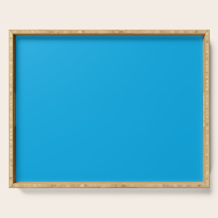 Vivid Blue Solid Accent Color Serving Tray Gallery Image 1