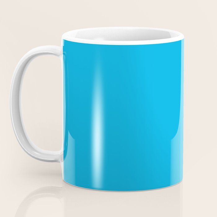 Vivid Blue Solid Accent Color Coffee Mug Gallery Image 3