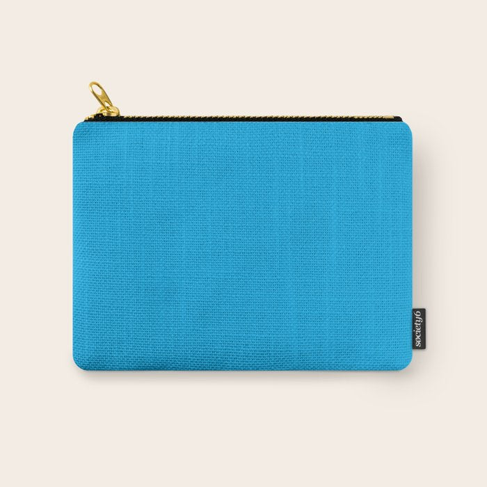 Vivid Blue Solid Accent Color Carry All Pouch Gallery Image 1