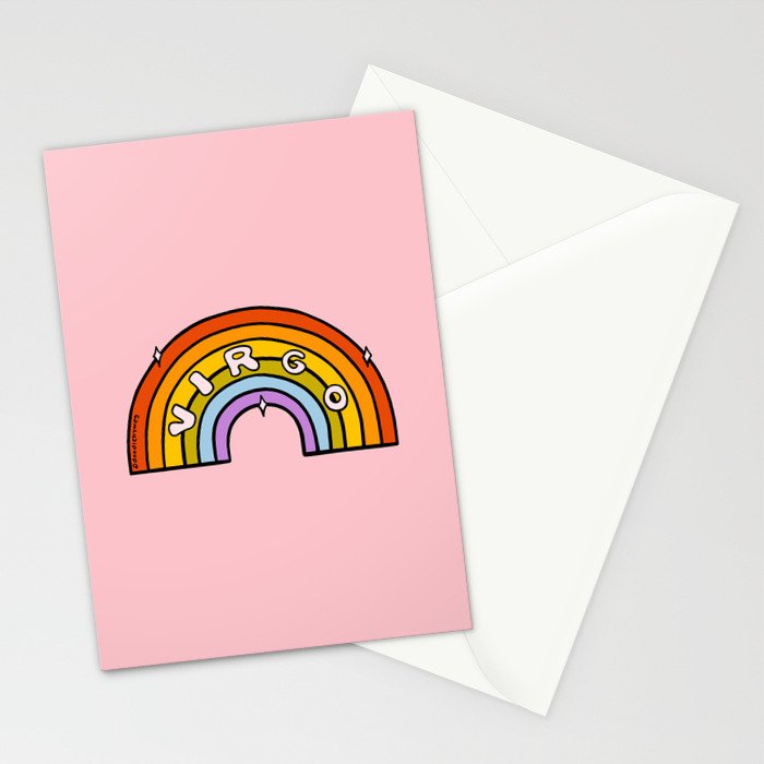 Virgo Rainbow Stationery Card Gallery Image 2