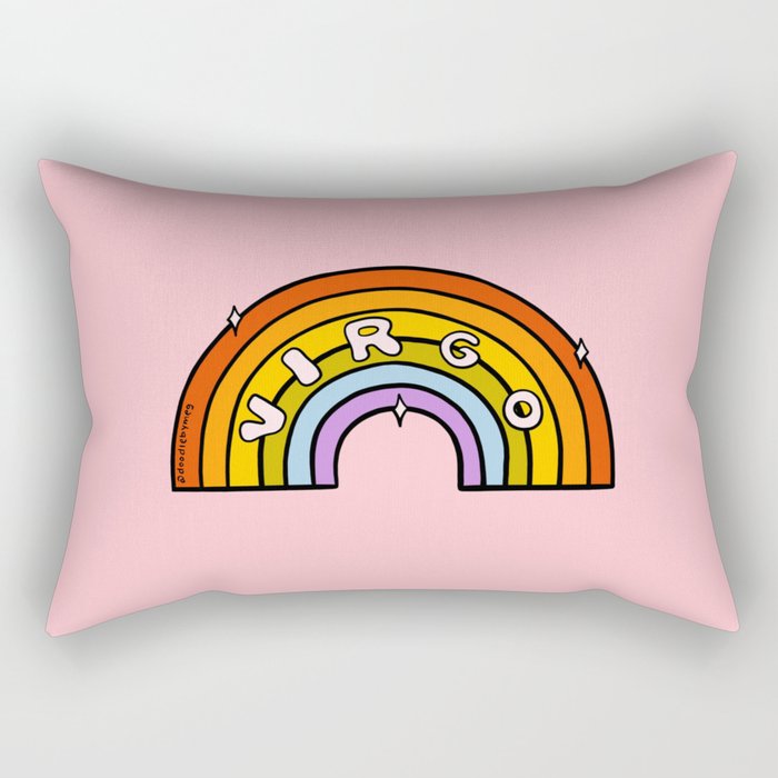 Virgo Rainbow Rectangular Pillow Gallery Image 1