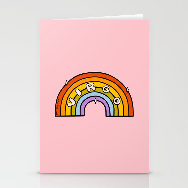Virgo Rainbow Stationery Card Gallery Image 1