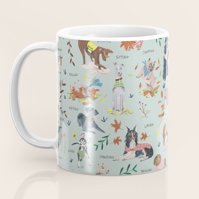 Dog lover person cute dogs breed pattern Coffee Mug Gallery Image 3