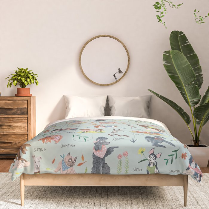 Dog lover person cute dogs breed pattern Comforter Gallery Image 3