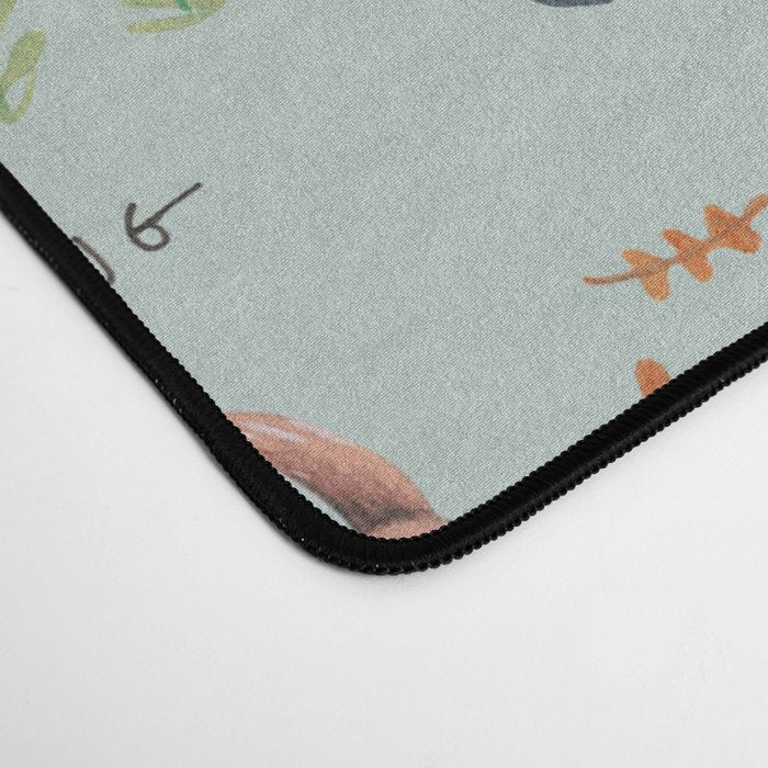 Dog lover person cute dogs breed pattern Desk Mat Gallery Image 4