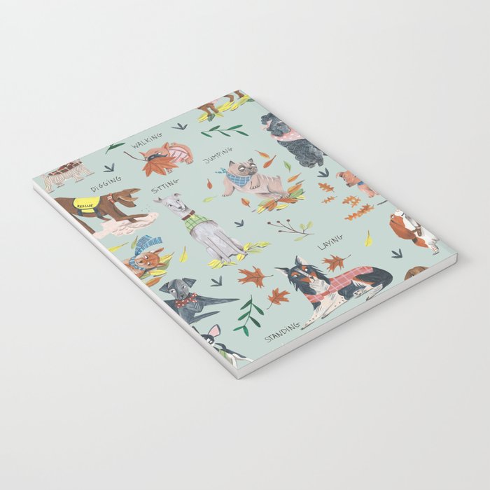 Dog lover person cute dogs breed pattern Notebook Gallery Image 3