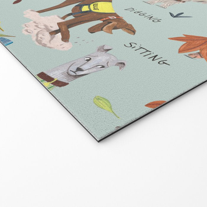 Dog lover person cute dogs breed pattern Welcome Mat Gallery Image 2