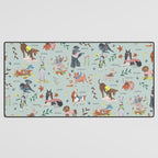 Dog lover person cute dogs breed pattern Desk Mat Gallery Image 3