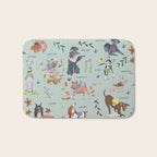 Dog lover person cute dogs breed pattern Bath Mat Gallery Image 1