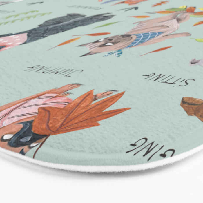 Dog lover person cute dogs breed pattern Bath Mat Gallery Image 3