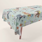 Dog lover person cute dogs breed pattern Tablecloth Gallery Image 1