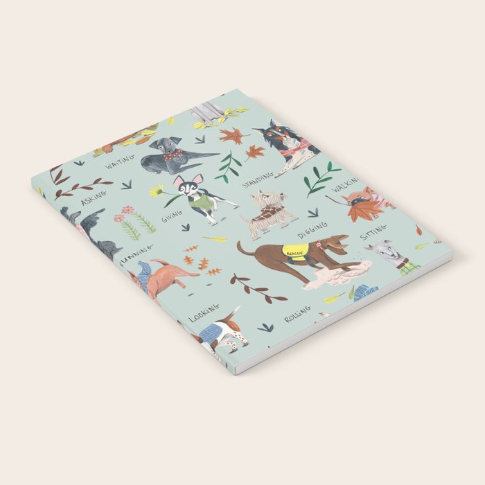Dog lover person cute dogs breed pattern Notebook Gallery Image 2