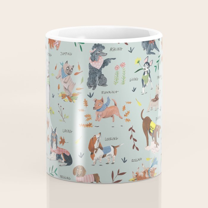 Dog lover person cute dogs breed pattern Coffee Mug Gallery Image 4