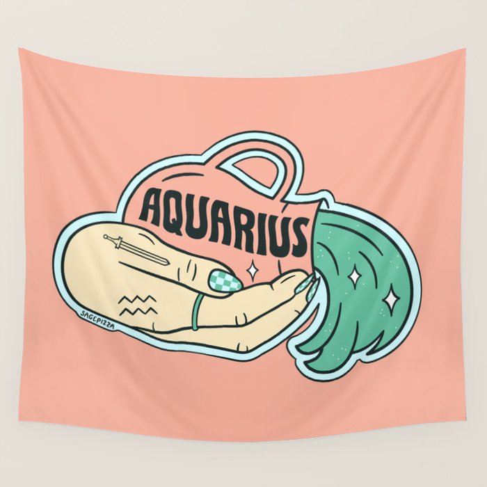 AQUARIUS (LIGHT) Wall Tapestry Gallery Image 1