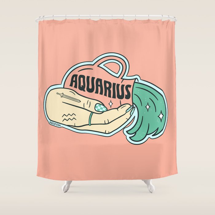 AQUARIUS (LIGHT) Shower Curtain Gallery Image 1