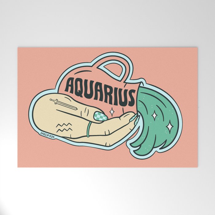 AQUARIUS (LIGHT) Welcome Mat Gallery Image 1