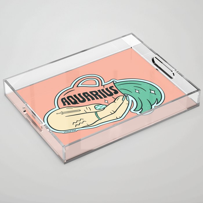 AQUARIUS (LIGHT) Acrylic Tray Gallery Image 1