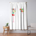Have Yourself a Merry Little Cocktail - Festive Cocktail Typography Window Curtain Gallery Image 5