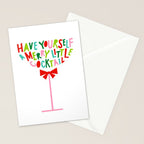Have Yourself a Merry Little Cocktail - Festive Cocktail Typography Stationery Card Gallery Image 2