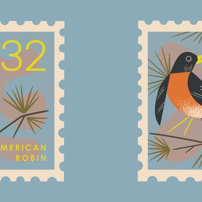 Robin Postage Stamp Coffee Mug Gallery Image 2