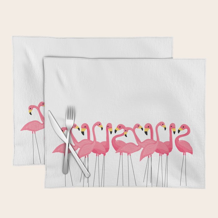 Cuban Pink Flamingos Placemat Gallery Image 1