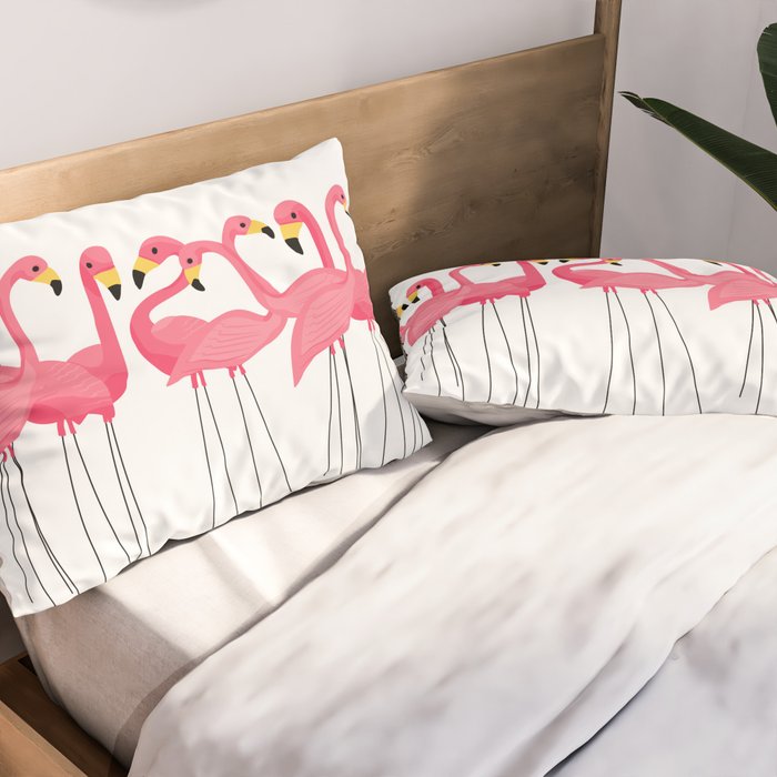 Cuban Pink Flamingos Pillow Sham Gallery Image 2