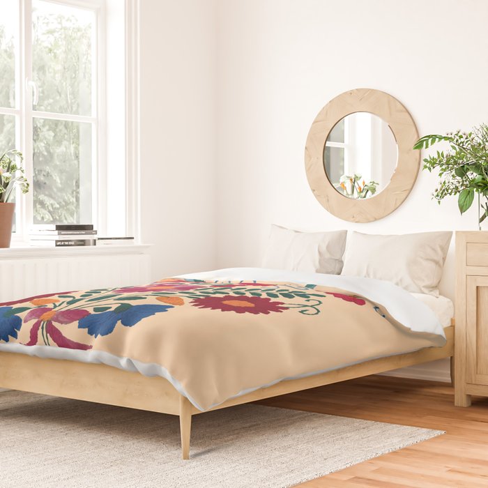 Mexican Bird Motif Cream  Duvet Cover Gallery Image 2