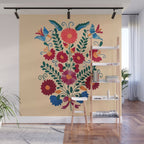 Mexican Bird Motif Cream  Wall Mural Gallery Image 1