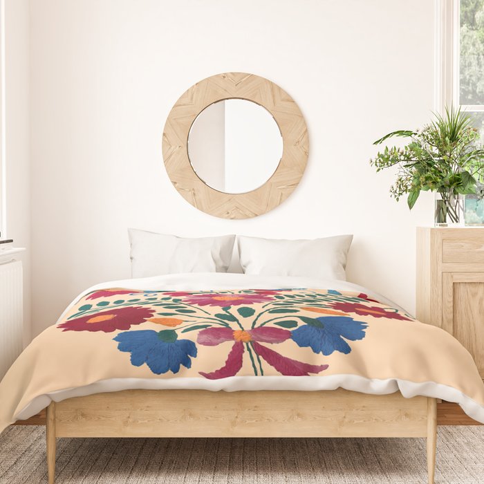 Mexican Bird Motif Cream  Duvet Cover Gallery Image 3