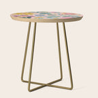 Summer Floral Illustration Art Print Side Table Gallery Image 1