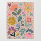 Summer Floral Illustration Art Print Poster Gallery Image 4