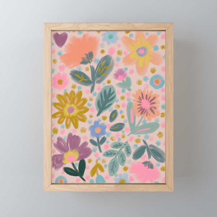 Summer Floral Illustration Art Print Mini Art Print Gallery Image 1