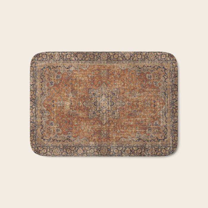 mustard antique rug Bath Mat Gallery Image 1