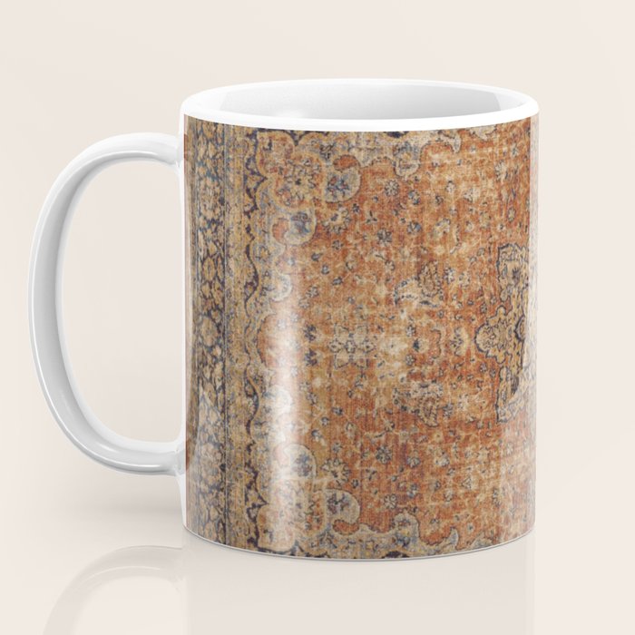 mustard antique rug Coffee Mug Gallery Image 3