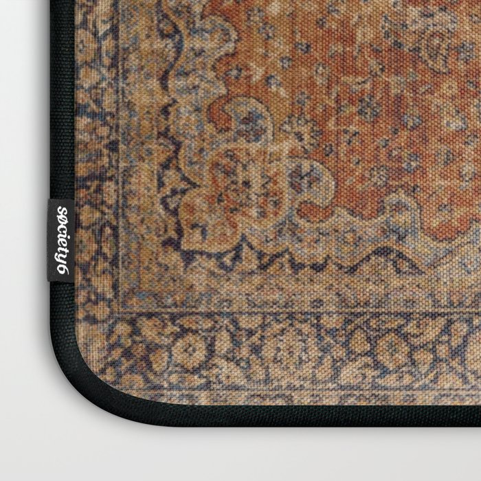 mustard antique rug Laptop Sleeve Gallery Image 3